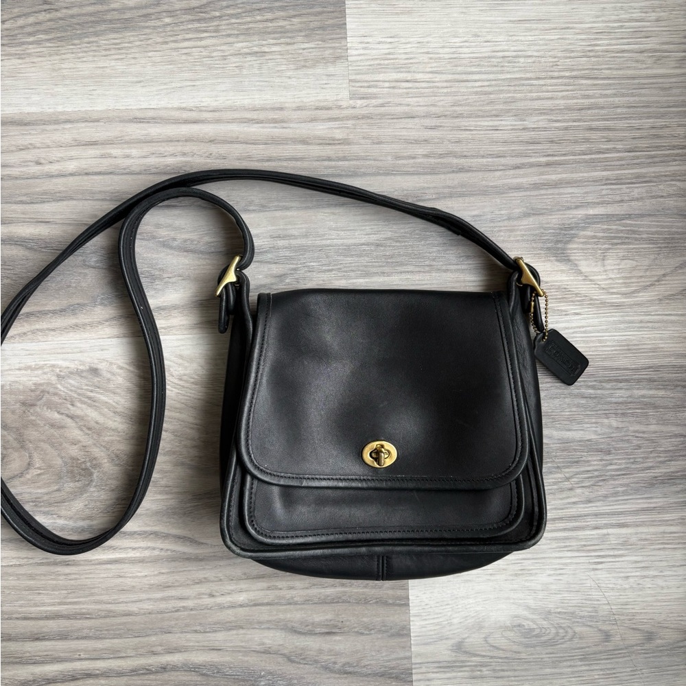 Vintage Coach Black Crossbody Bag